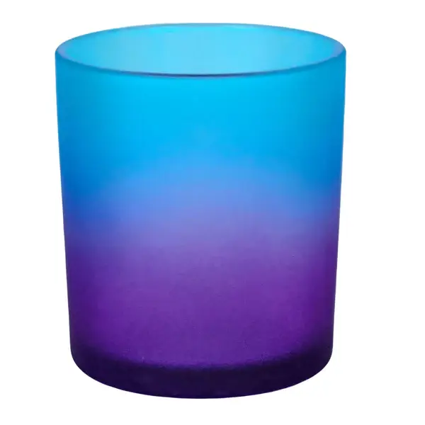 210ml - Mónaco Vaso de vidrio para velas - 2 colores: Azul y Morado Satinado