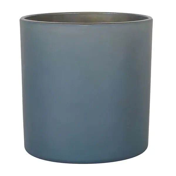 560ml - Mónaco Vaso de vidrio para velas - Gris Carbón Mate