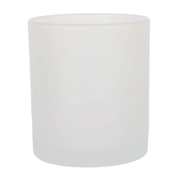 300ml - Mónaco Vaso de vidrio para velas - Blanco Satinado