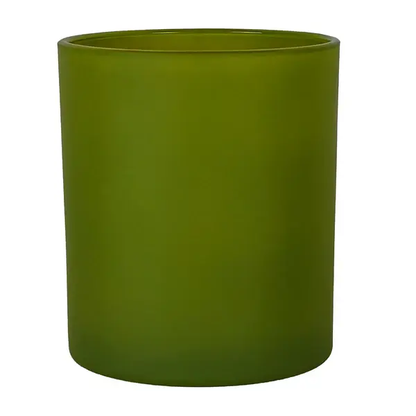 450ml - Mónaco Vaso de vidrio para velas - Verde Salvia Mate