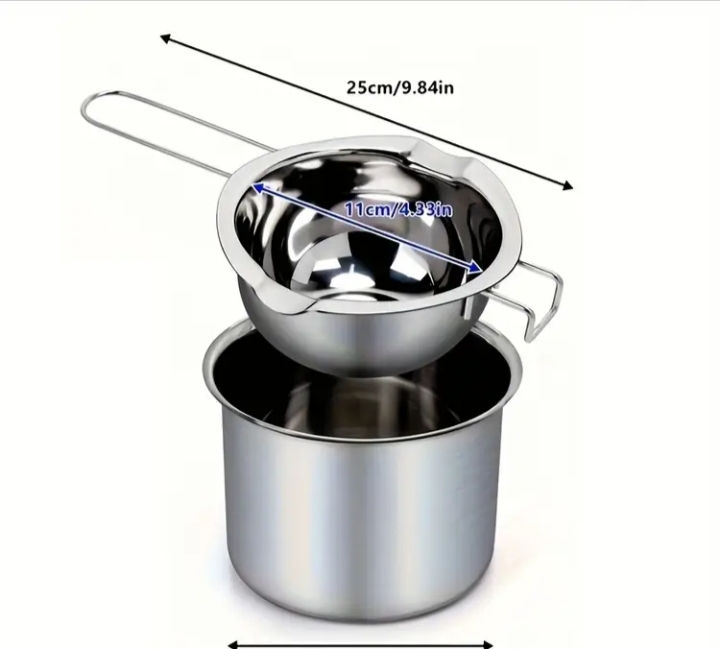 Thumbnail: Baño María de acero inoxidable para derretir cera