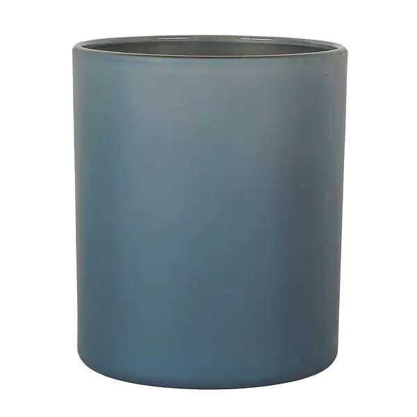 450ml - Mónaco Vaso de vidrio para velas - Gris Carbón Mate