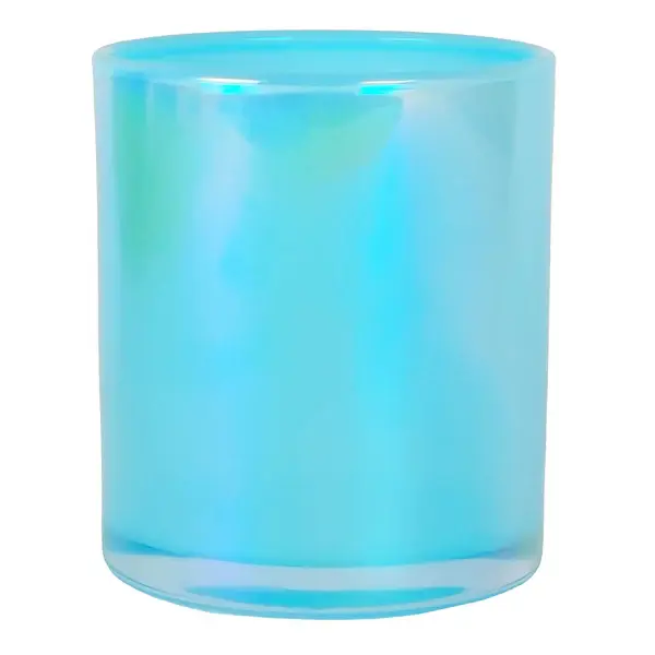 300ml - Mónaco Vaso de vidrio para velas - Azul Aqua Tornasol