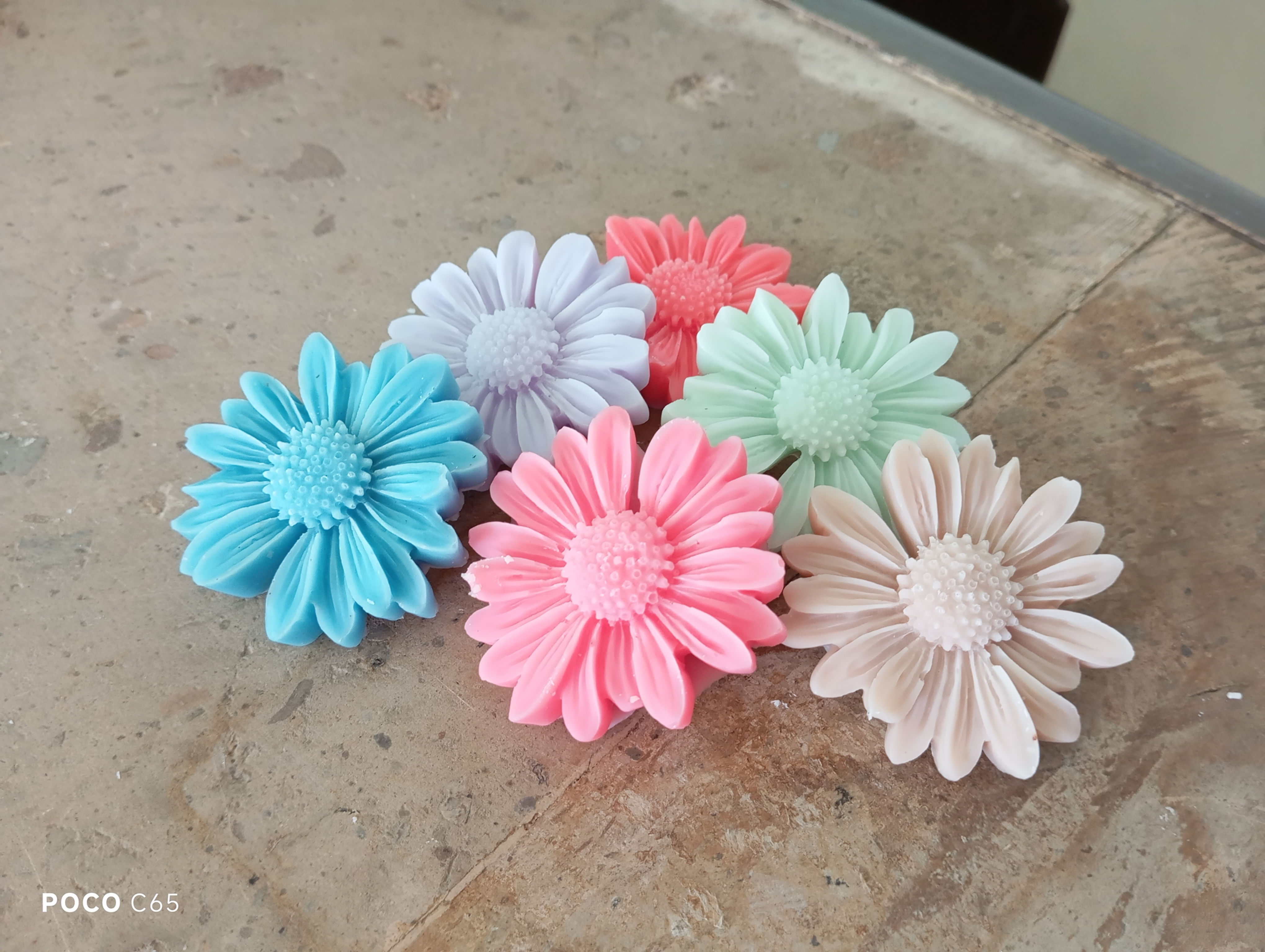 Adornos florales pastel, seis diseños