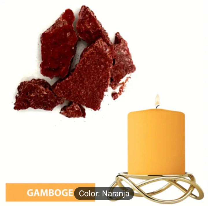Fragmentos de cera Gambogi color Naranja para vela