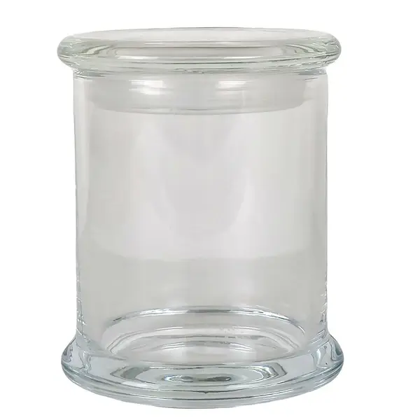 380ml - Atenas Vaso cilíndrico de vidrio para velas columna - Transparente