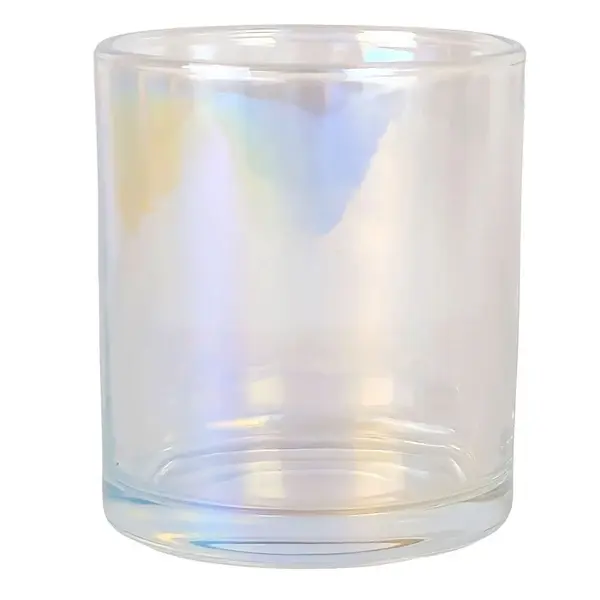 300ml - Mónaco Vaso de vidrio para velas - Transparente Tornasol