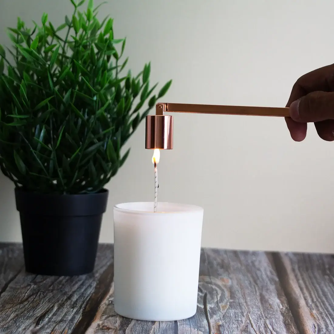 Apagavelas, Cortapabilo y Gancho de Pabilo - Oro Rosado