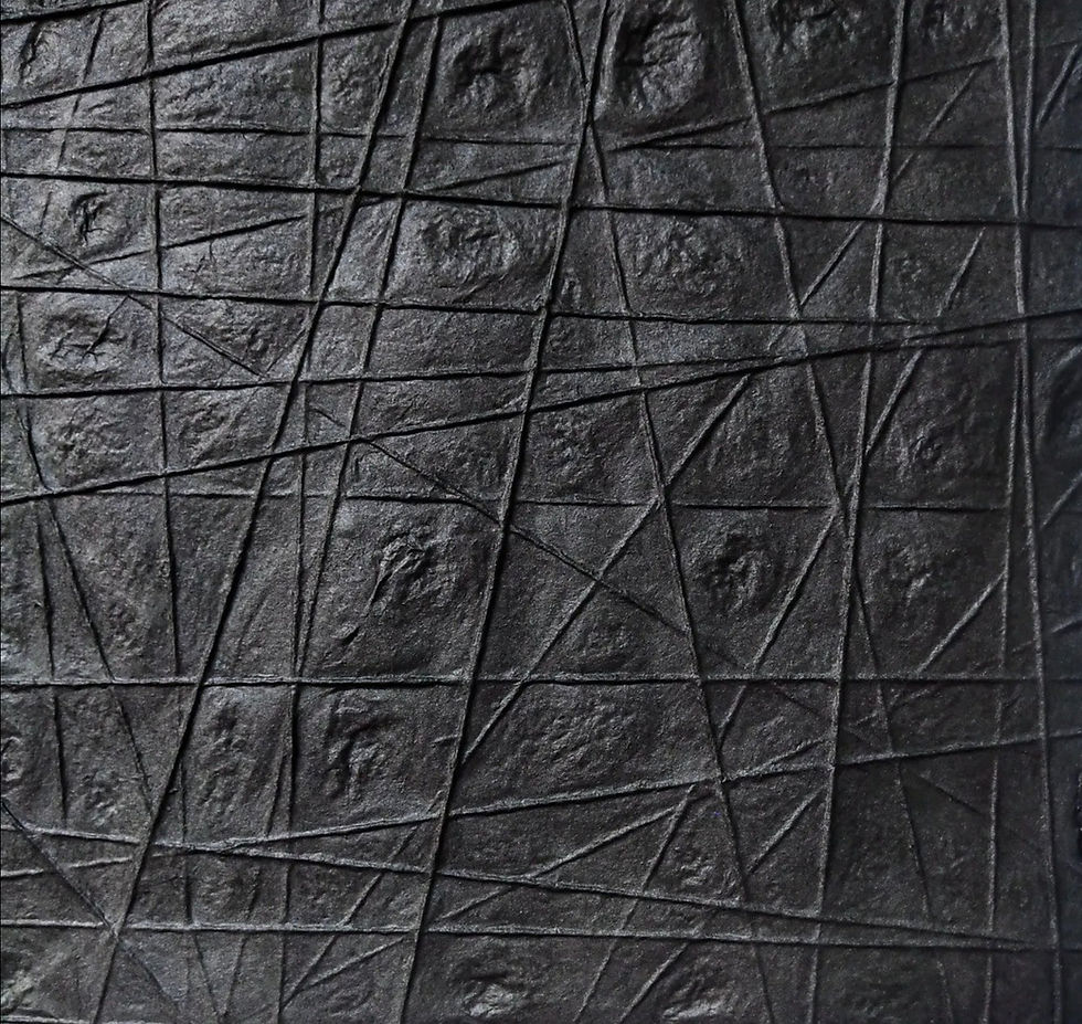 Handmade Interlace Kozo Paper (Black) Mulberry Paper by Kozo Studio