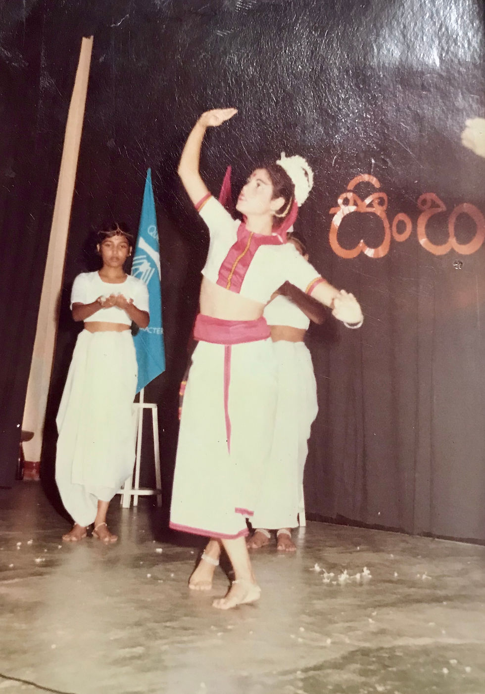 Darcie in Sri Lanka performing a traditional Hindu Dance
