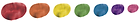 Rainbow blobs as site decoration