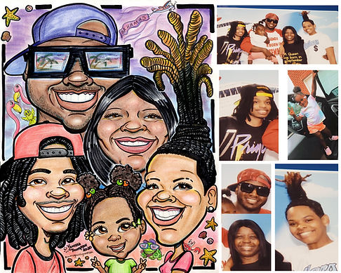 Krista Family Caricature by Vanessa J Th