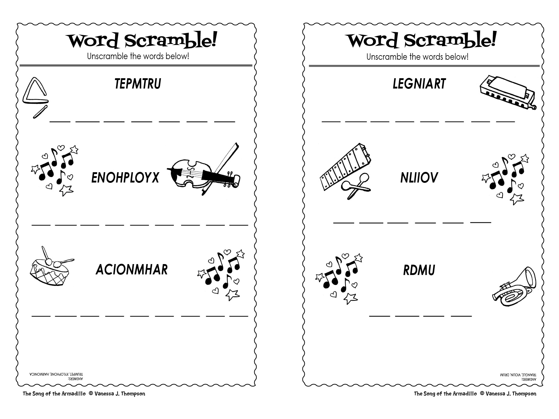 Word Scramble Activity