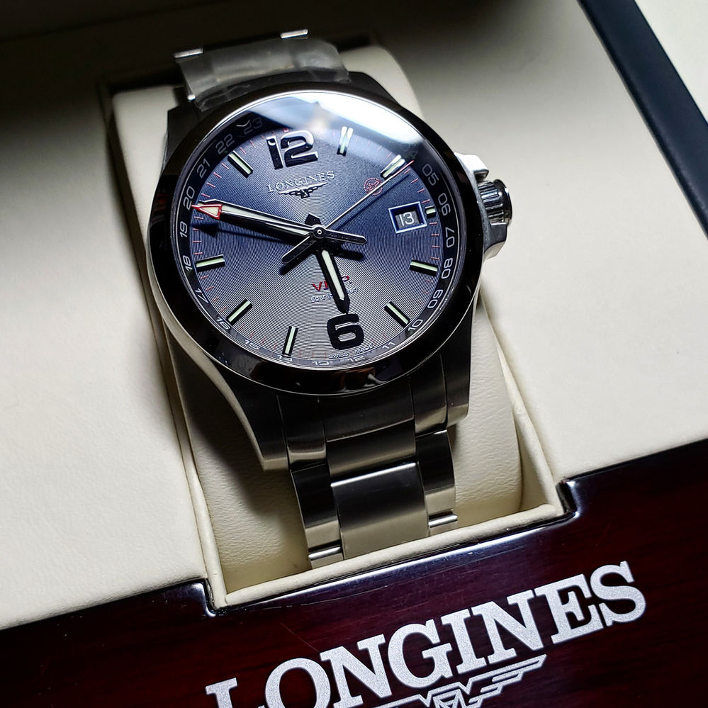 Watch Review Longines Conquest GMT VHP Flash Setting.