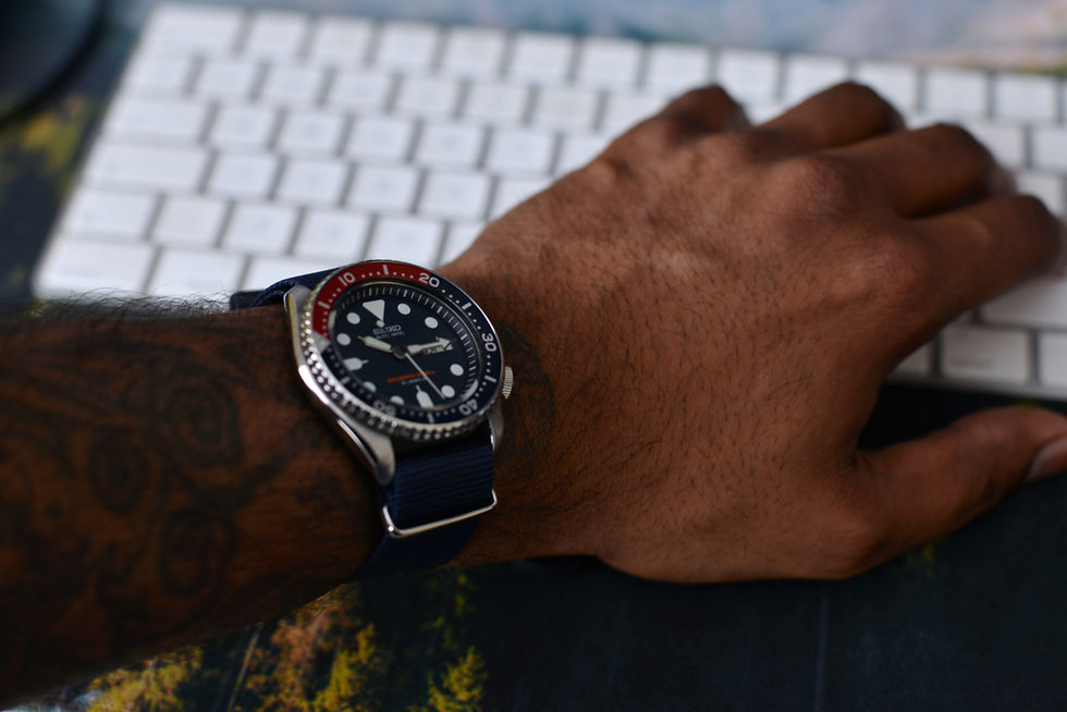 Seiko SKX009J1 Pepsi bezel dive watch on wrist