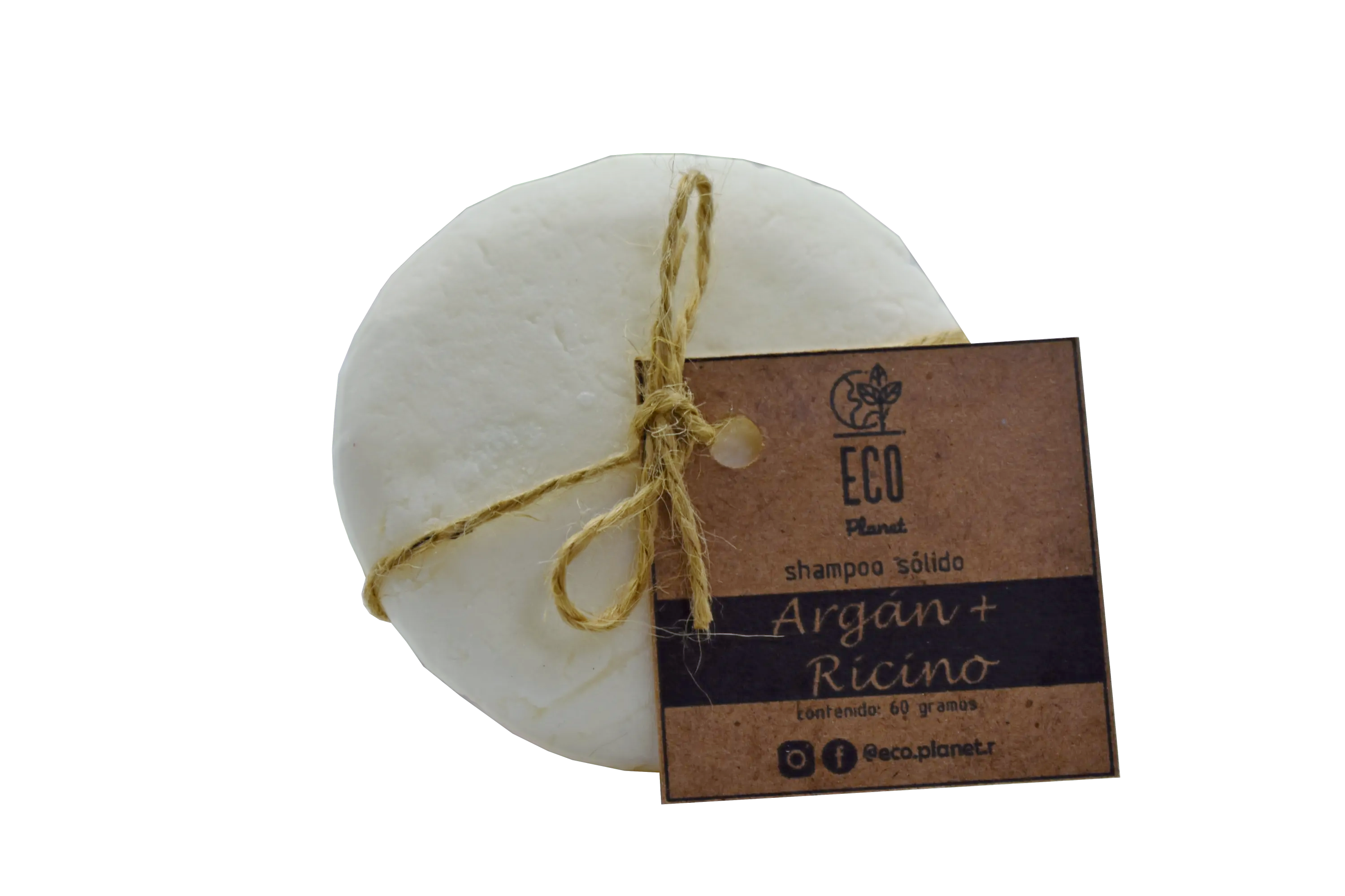 Shampoo sólido de argán + ricino