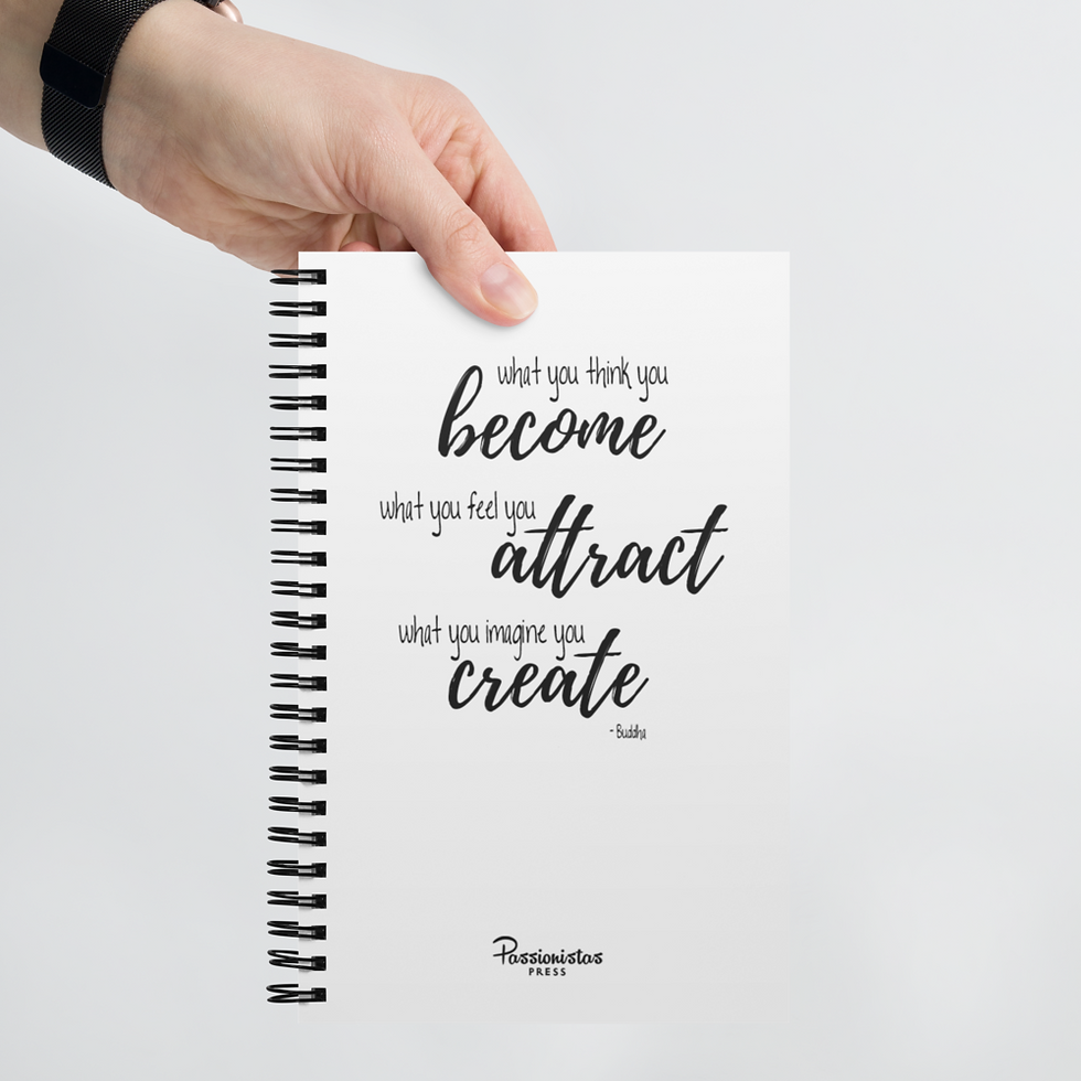 Thumbnail: Passionistas BECOME. ATTRACT. CREATE Spiral notebook