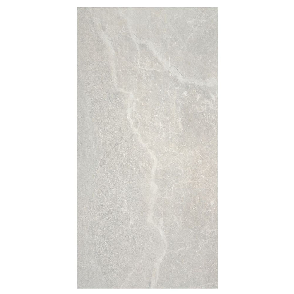 Bordeaux White Stone Effect Porcelain Matt Tile 1200x600mm
