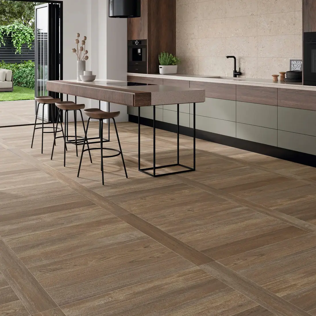 Ogston Walnut Porcelain Matt Tile Range 900x150mm