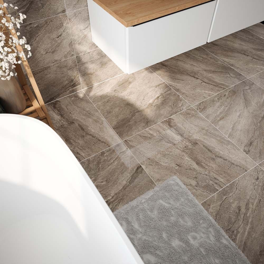 Mercury Stone Porcelain Polished Tile 600x600mm