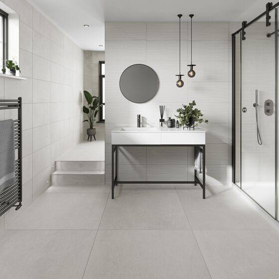 Manhatten White Porcelain Matt Tile 800x800mm