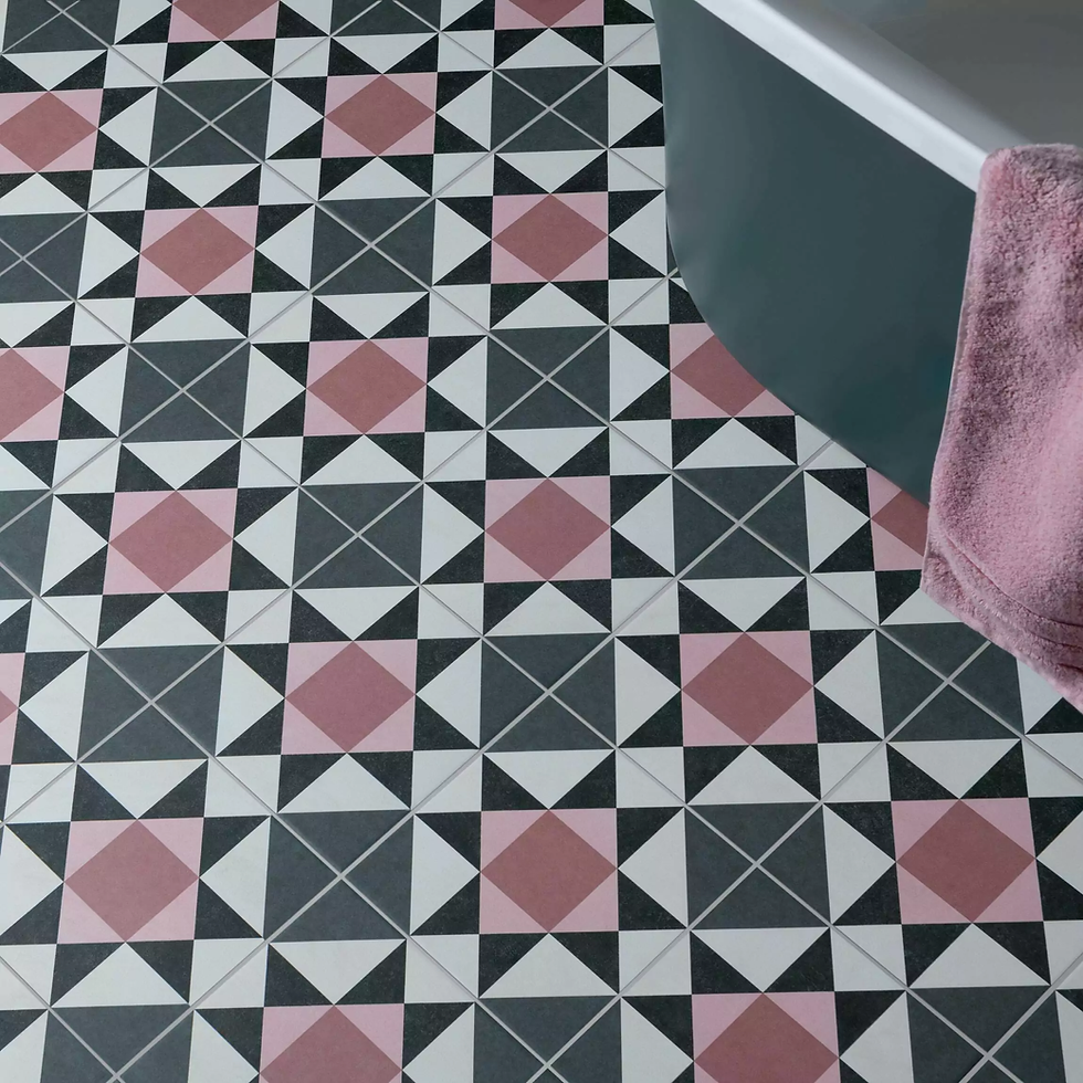 Thumbnail: Penta Pink Porcelain Matt tile 450x450mm CR1219 3