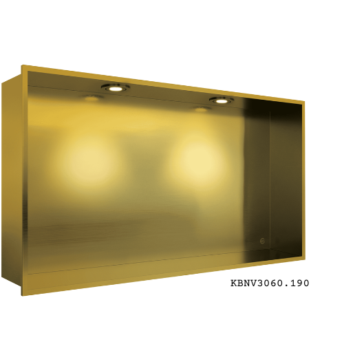 Thumbnail: S/Steel Niche with LED  - Brushed Gold - KBNV3060.190