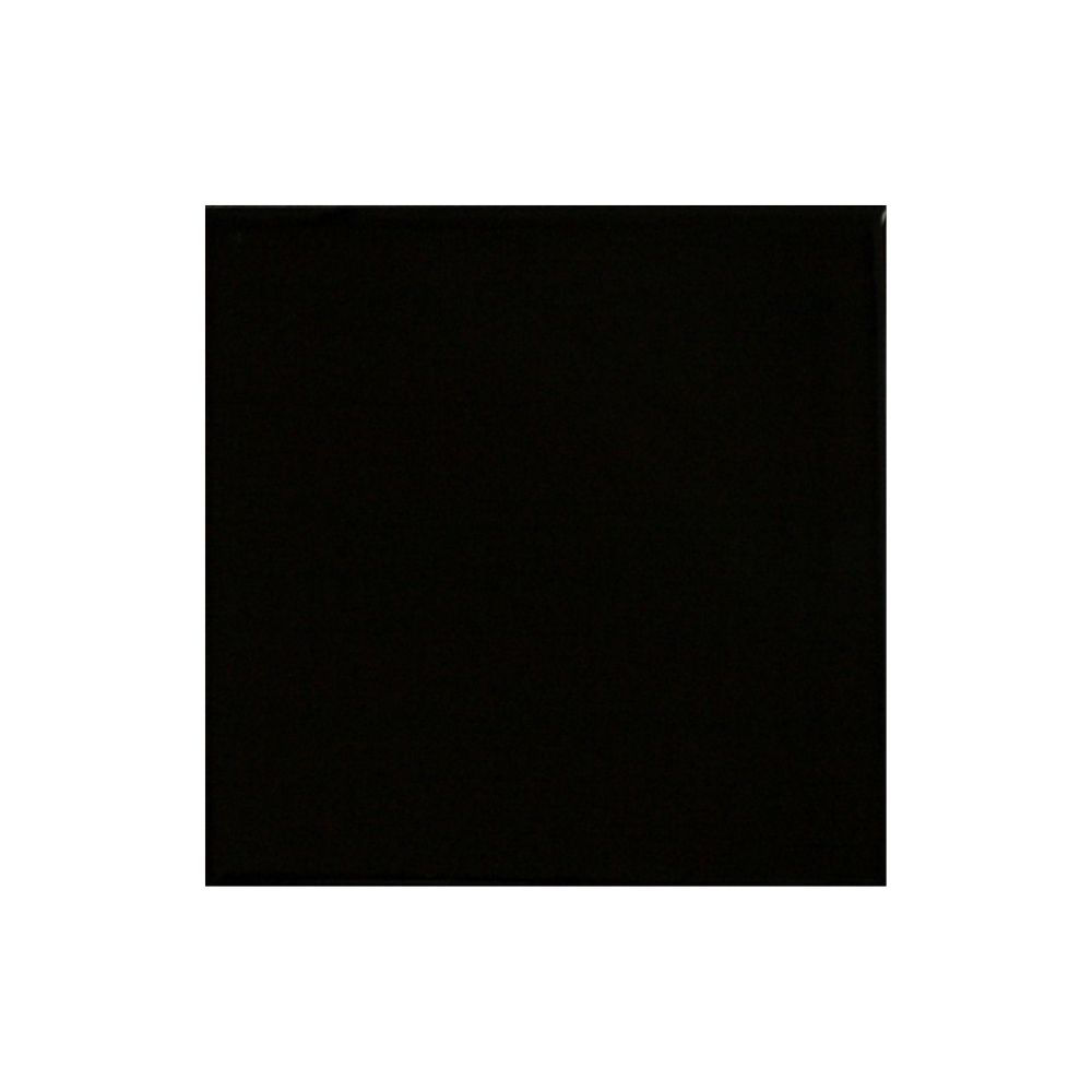 Retro Square Black Ceramic Gloss Wall Tile 150x150mm