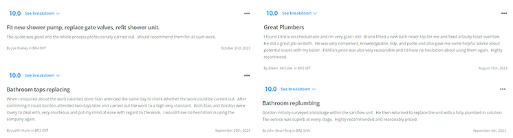 reviews for Beckenham plumber