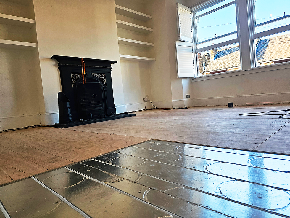 Victorian flat with underfloor wet heating