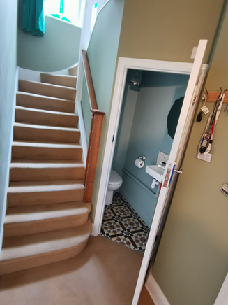 We fitted a full cloakroom in a space that was used for hanging hats. 