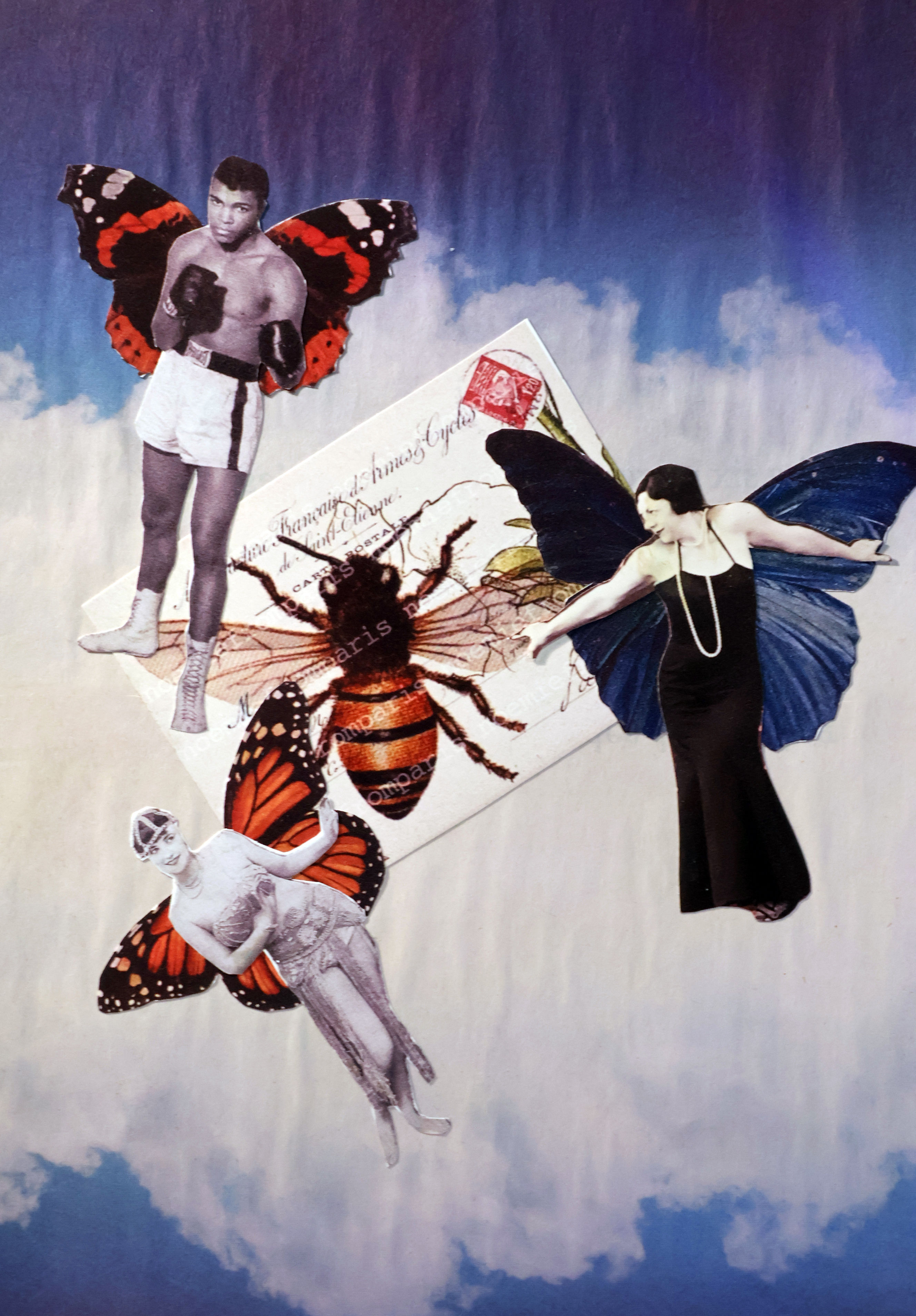 Float Like a Butterfly -Original Analogue Collage