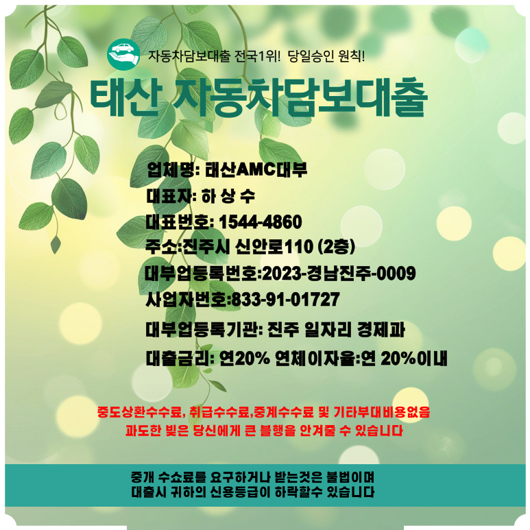 부산자동차담보대출