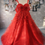 Thumbnail: Red Ballgown|Sweetsixteen|3D Flowergown|Corsetdress|Glitter dress