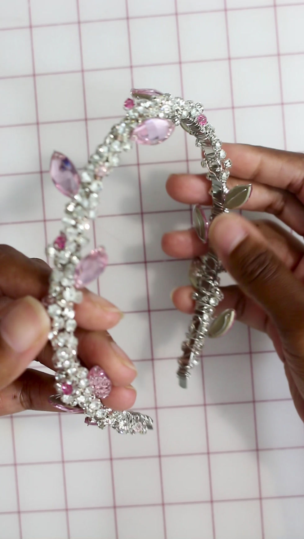 Thumbnail: Crystal & Rhinestone Beaded Bridal Headband