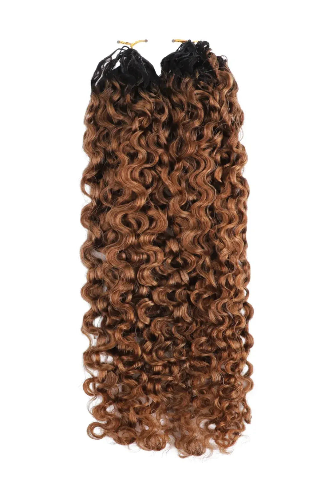 Auburn Brown Ombre Water Deep Wave Feather Crochet - T1B/30 — product image 1