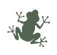 La Rana de Cahuita Boutique Jungle Lodge frog logo, Costa Rica.