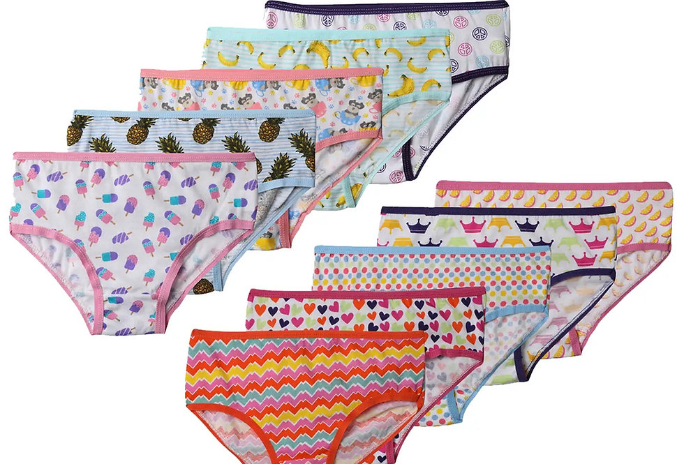 Girl's Little Diva 5 Pack Cotton Tag Free Panties/Underwear