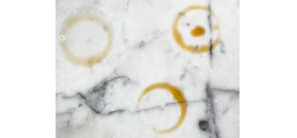 stains on marble countertops
