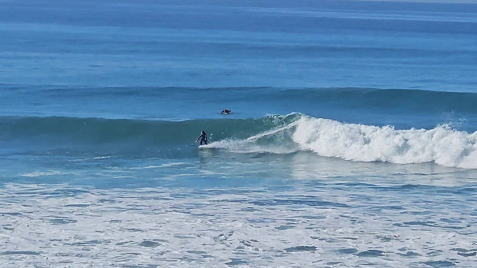 Mya surfing in Encinitas California. Local Break Surf Magazine.