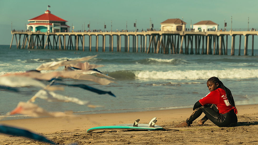 Maizy Gordon the serious look before getting ready to compete. Local Break Surf Magazine