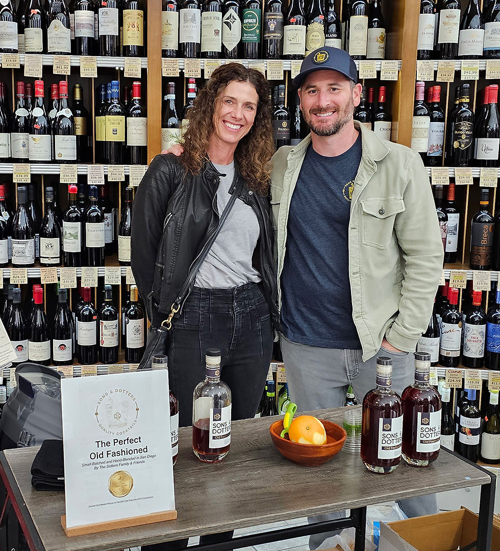 Sons and Dotters San Diego, Cardiff, Encinitas local Mixed drink cocktail manufacturer Local Break Surf Magazine Seaside Market tasting