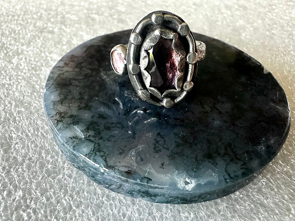 Thumbnail: Double Pink Tourmaline Ring
