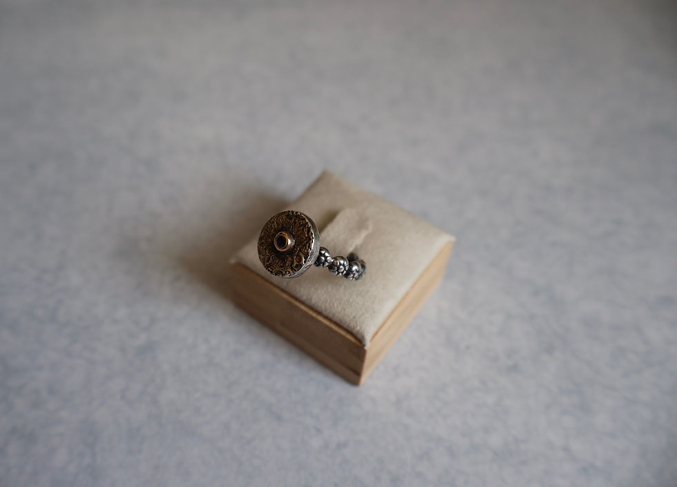 Thumbnail: Montana Sapphire Mixed Metal Ring
