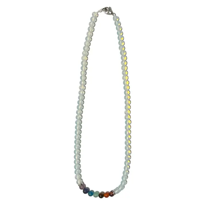 Collier boule 7 Chakras en Opaline