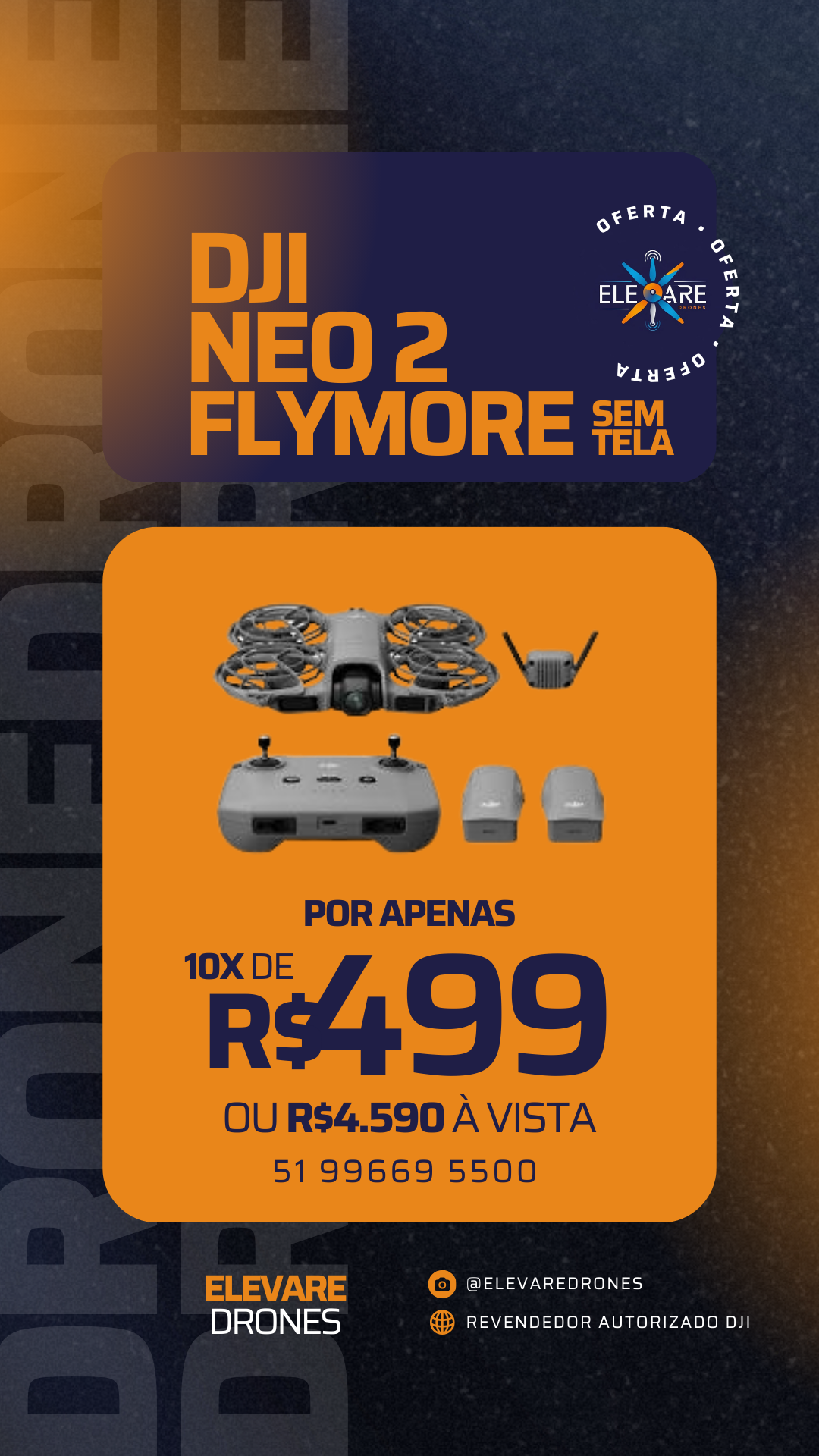 DJI NEO 2 FLYMORE COMBO SEM TELA