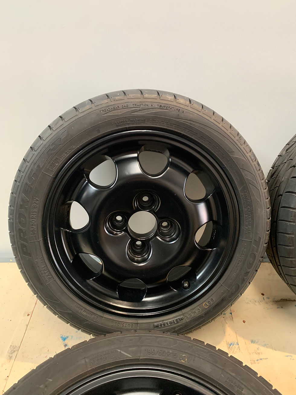 Thumbnail: Peugeot 205 1.9 GTI Speedline alloy Wheel + New Tyres , Set Of 4 , Refurbished 