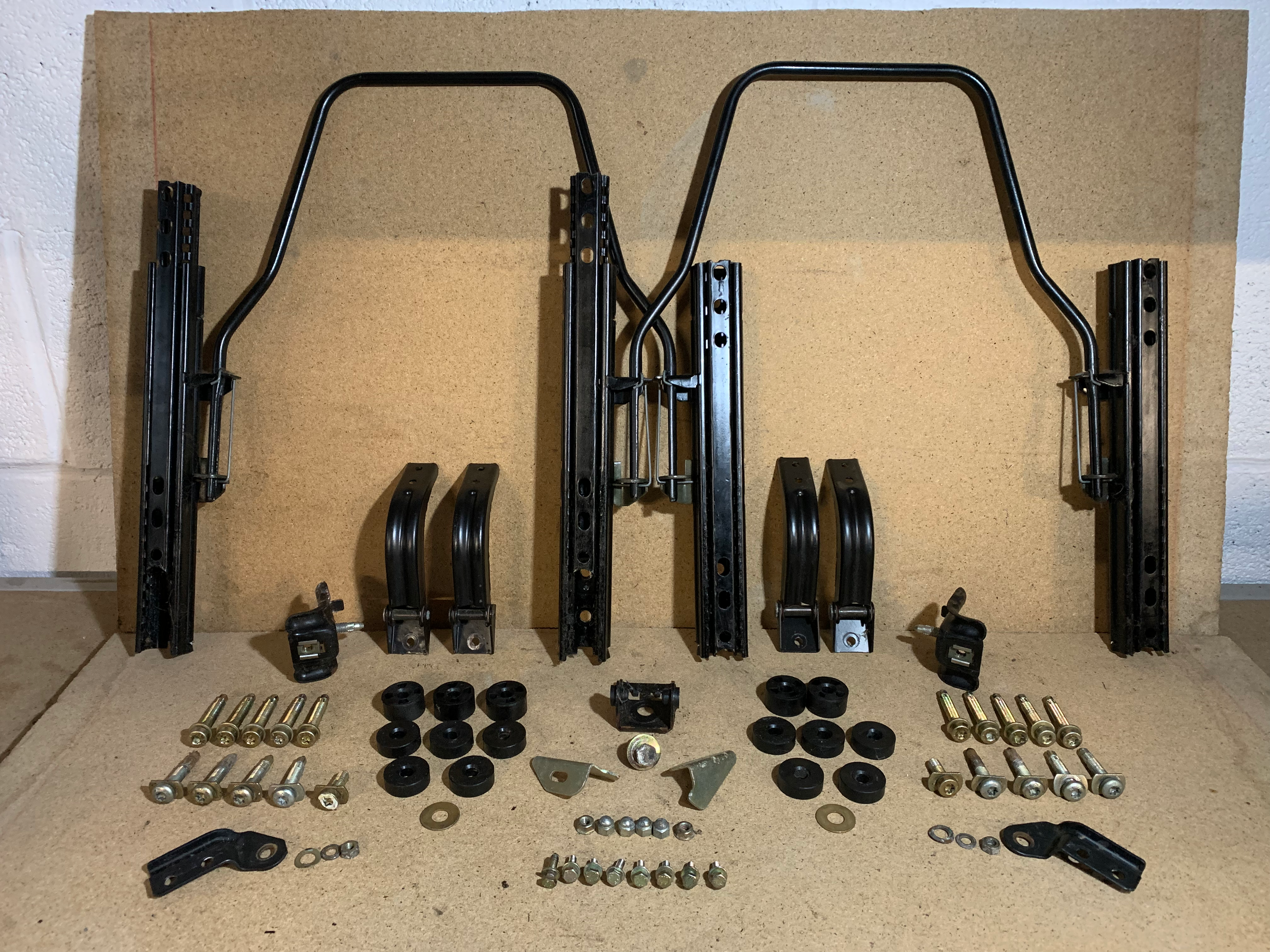 Peugeot 205 Front Seat Runners + Seat Bolt Kit + Rear Brackets , Low Mileage 