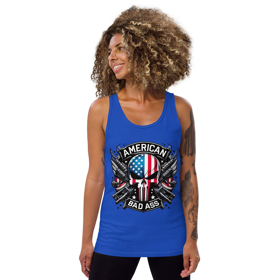 Thumbnail: American Badass Punisher Unisex Tank Top (Free Shipping)