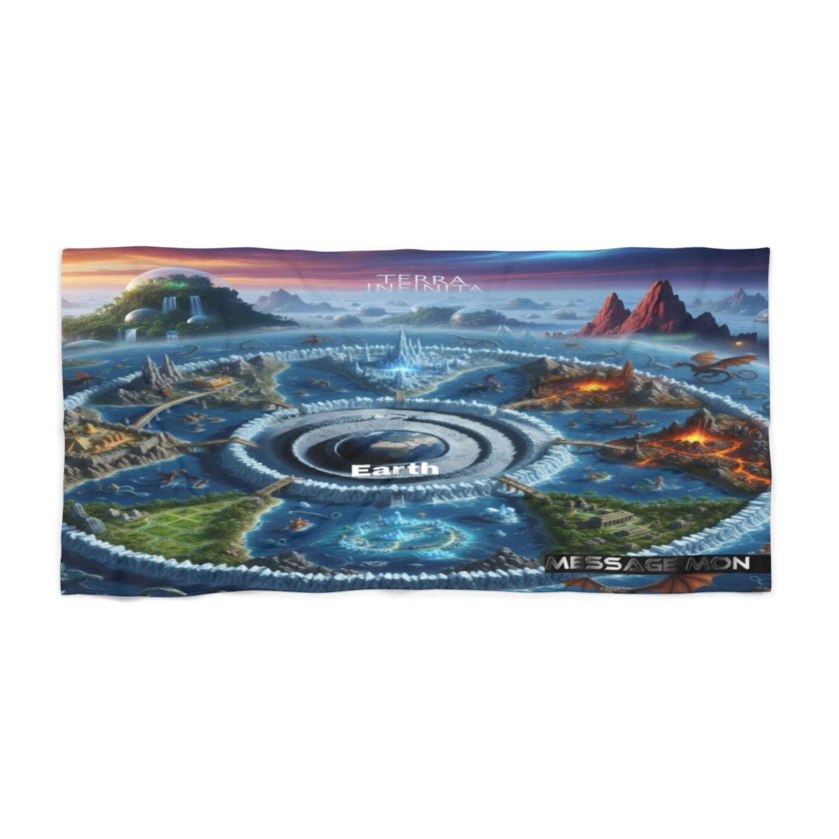 Flat World Beach Towel